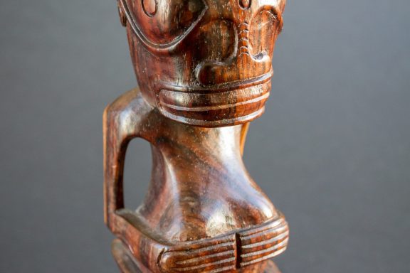 Traditional Wooden Polynesian Tiki from Marquesas Islands