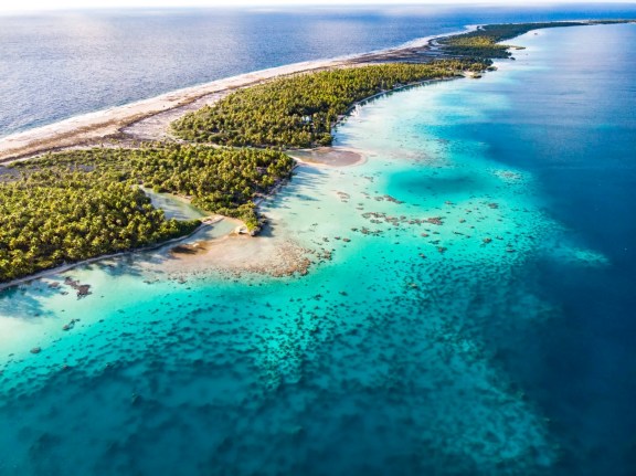 Toau Island in Tuamotus Archipelago, island chain in French Polynesia