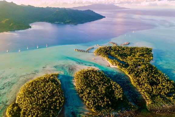 Taha'a island in the Society Islands, French Polynesia
